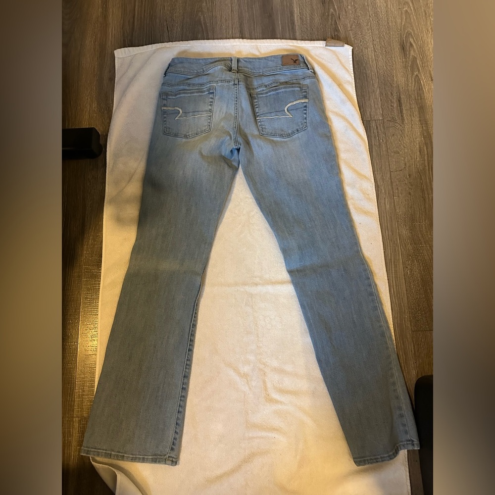 American Eagle Outfitters Light Blue Kick Boot jeans 6 - Picture 6 of 6